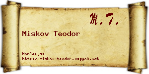 Miskov Teodor névjegykártya